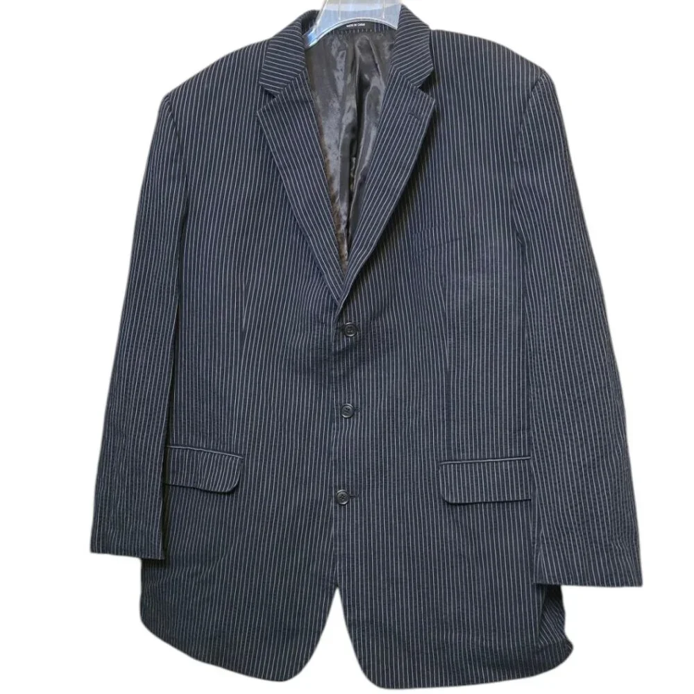 CALVIN KLEIN Pin Stripe Casual Blazer Jacket sz 48L